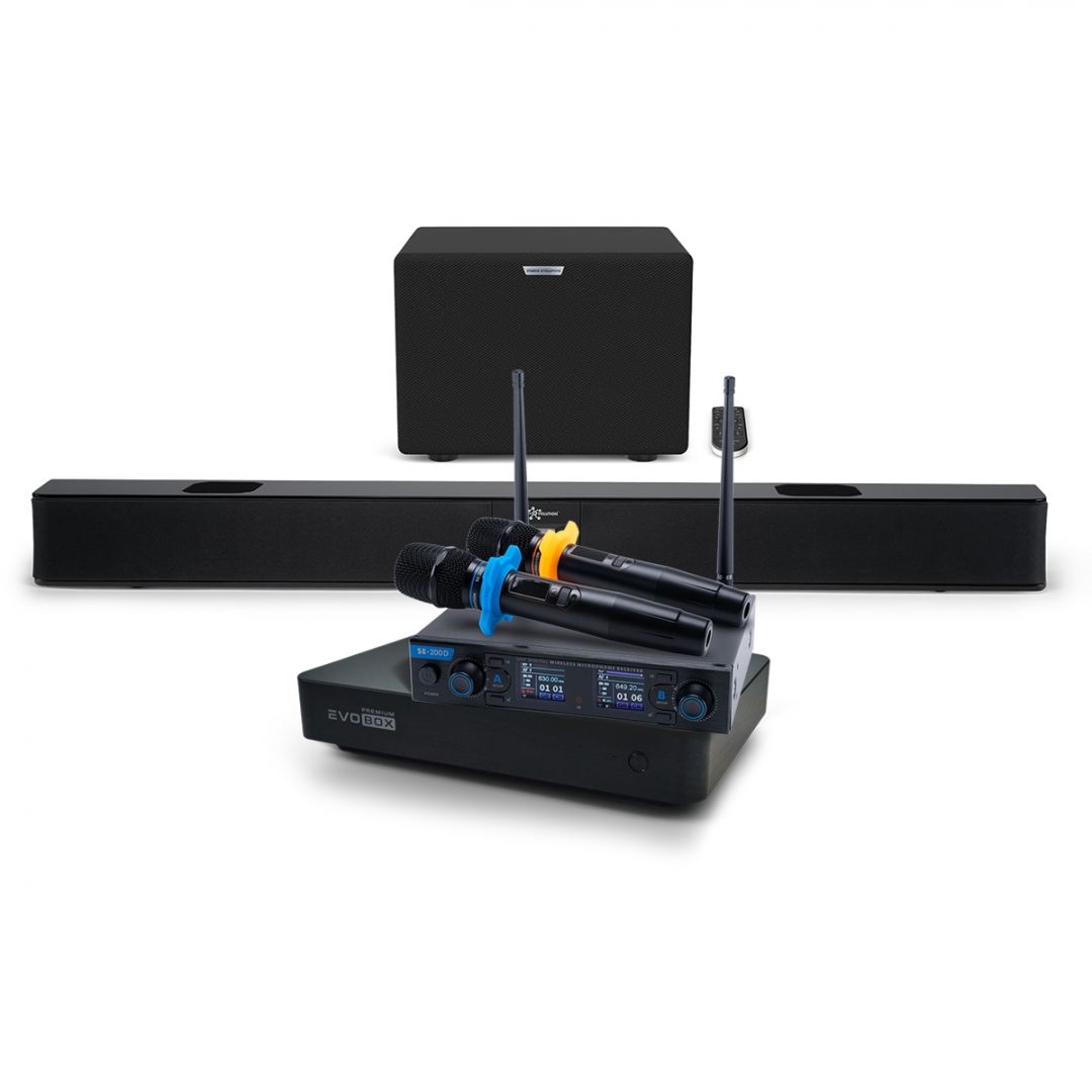 Hi-End караоке-система EVOBOX Premium + EvoSoundBar (саундбар с караоке) в Плесецке