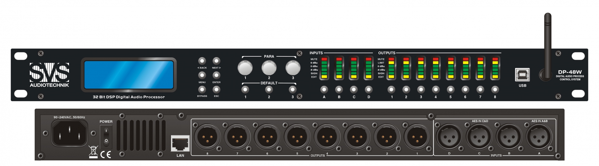 SVS Audiotechnik DP-48W Цифровой процессор: 4 входа 8 выходов в Плесецке