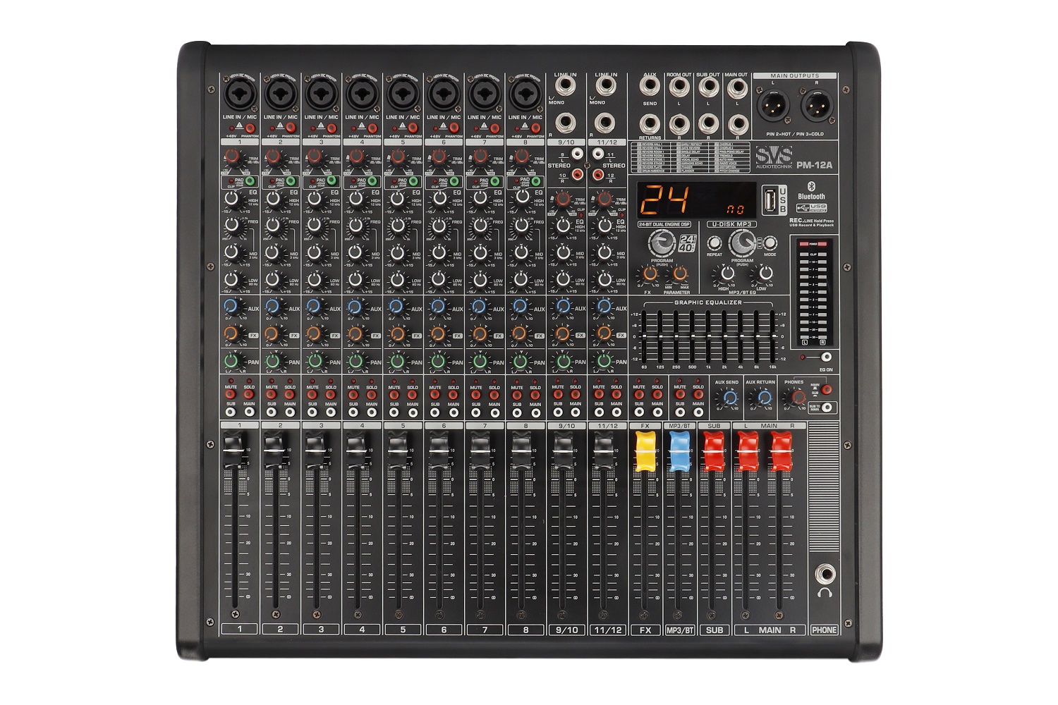 SVS Audiotechnik mixers PM-12A Активный аналоговый микшерный пульт, 12-канальный в Плесецке